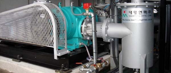 by water-cooled rotary sliding vane compressor, there is no gas