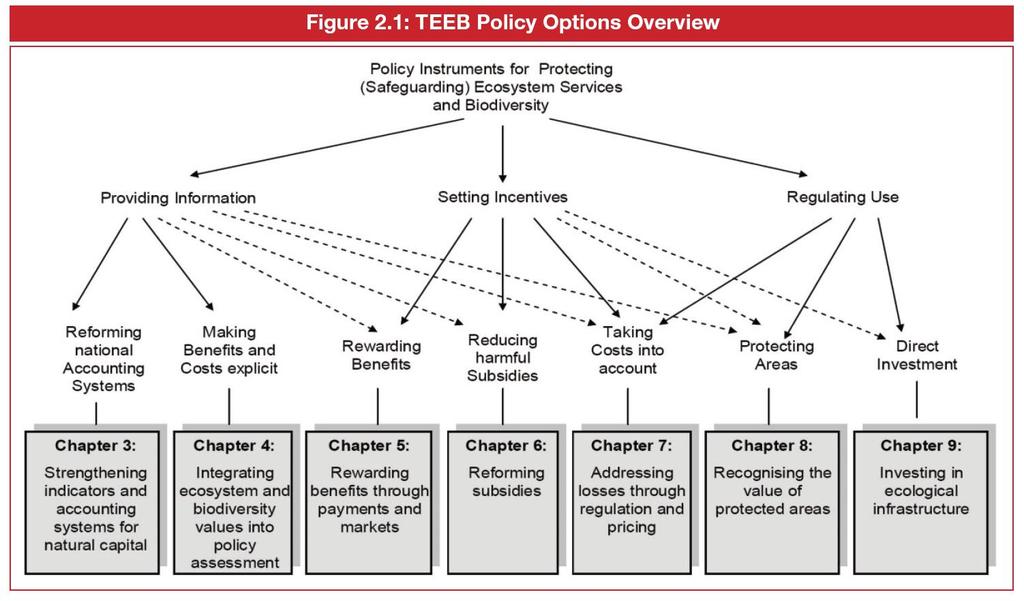 TEEB Policy Options Overview Providing