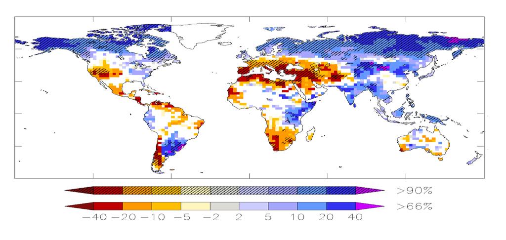 Climate change is expected to accentuate the already severe shortage of water availability rainfall reduction (and
