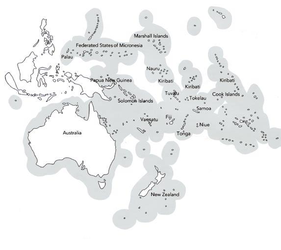 FFA MAP Map showing Forum Fisheries Agency members and