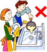 Help prevent sewer blockages by taking these steps: DO NOT PUT GREASE, PAPER TOWELS, DIAPERS, MEDICATIONS,