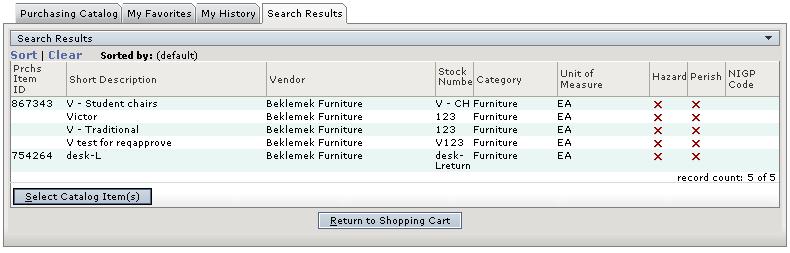REQUISITIONS Purchase Item Number Description Keywords NIGP Commodity Code Enter the number of the item that is or was being requisitioned.