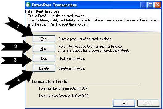 You have several options available once invoices are generated: Option #1: Print: Print a proof list that displays invoices that have been generated for each student.