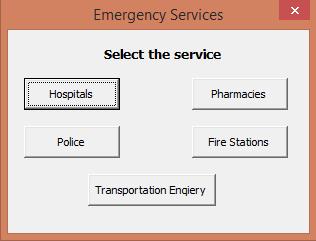 Figure 12: Emergency Services and Hospitals Information Window 7. Future Scope The developed system is GIS based basic ATIS for Chandigarh City.