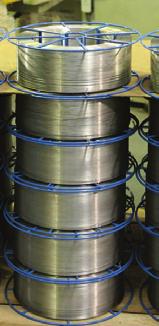 The product range consists of welding wires and coated electrodes in stainless steel, nickel and nickel-based alloys, special