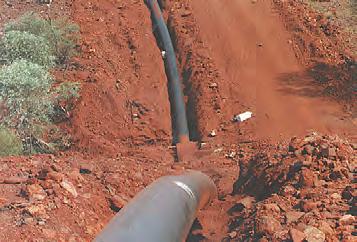 During the first five years of operation the pipeline wall was monitored regularly but showed no significant loss of wall thickness.