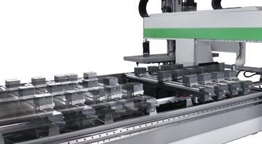Reduced tool changeover time The Biesse work table is guaranteed to hold the work piece securely in place