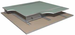 The system can also be built horizontally to provide a fire rated membrane.