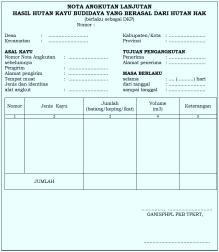 (transport document) Harvesting Location Nota Angkutan verified