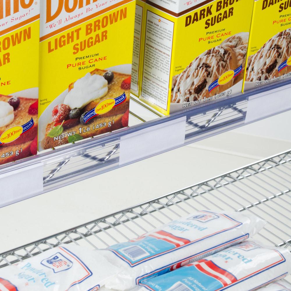 Label Holders Add pricing labels to your shelves, or keep your stock room or storage area neatly organized with the help of these clear or gray label holders!