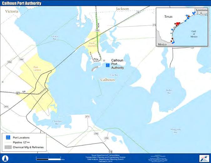 PORT AT-A-GLANCE Calhoun Port Authority Point Comfort, Texas Legal Name: Calhoun Port Authority Draft: Deep 2009 Cargo Tonnage: 3,194,255 tons² (All commodity types in tons) Annual Economic Impact: $
