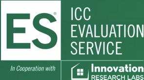 0 Most Widely Accepted and Trusted ICC ES Legacy Report ICC ES 000 (800) 42 6587