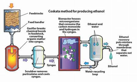 3 Ethanol can also be produced out of cellulosic materials such as starch and cellulose.