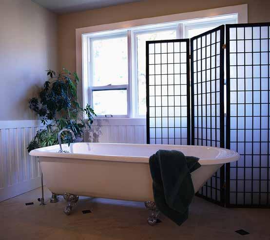 Bathroom fixtures Garden tubs Use large volumes of water Add hydraulic