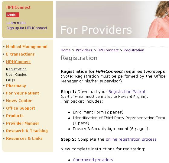 HPHConnect Resources Registration instructions User