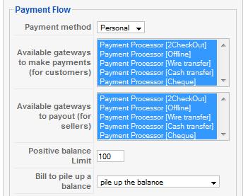 1. if Payment method in Payment Flow group is set into Personal customer couldn t add products of different sellers. Because order will be paid strict to seller using his personal settings. 2.