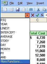2-65 Simple Regression Using Excel Place your cursor in cell F4 and press