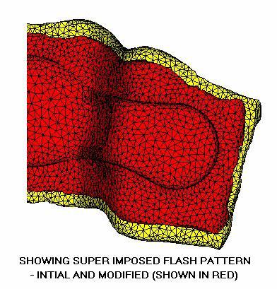 Yield improvement in this particular case was of the order of 18%. Figure 12 Cold Forming Blank (preform) optimization to minimize the flash.