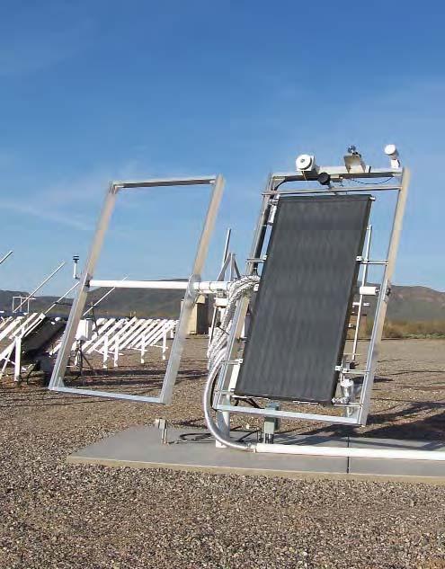 testing per ISO 9806 - Test Methods for Solar Collectors + ASHRAE Standard 93 - Methods of Testing to Determine the Thermal Performance of Solar Collectors + Pristine Arizona desert location with