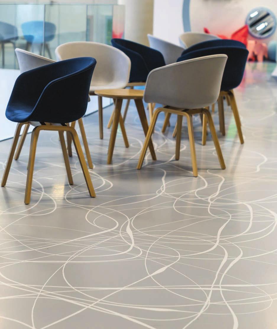 are often the most prominent and decorative element of the space. The investor expected seamless floors with an attractive design which would be easy to maintain.