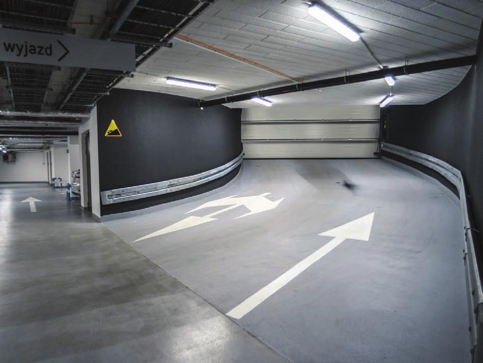 1200 m 2 of the underground car park was covered with a non-slip flooring system meeting the requirements of OS-11B: primer: Sikafloor -161 a two-component epoxy resin basic layer: Sikafloor -350 N