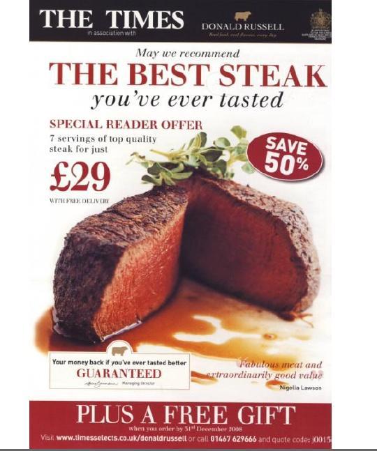 And beef? Does beef deserve its premium price position?