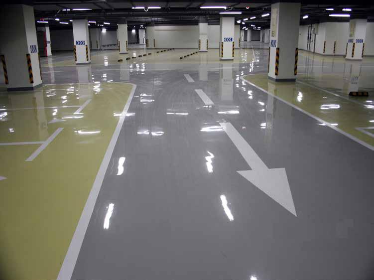 0 mm on basement and ground floor car parks, or on intermediate traffic decks exhibiting