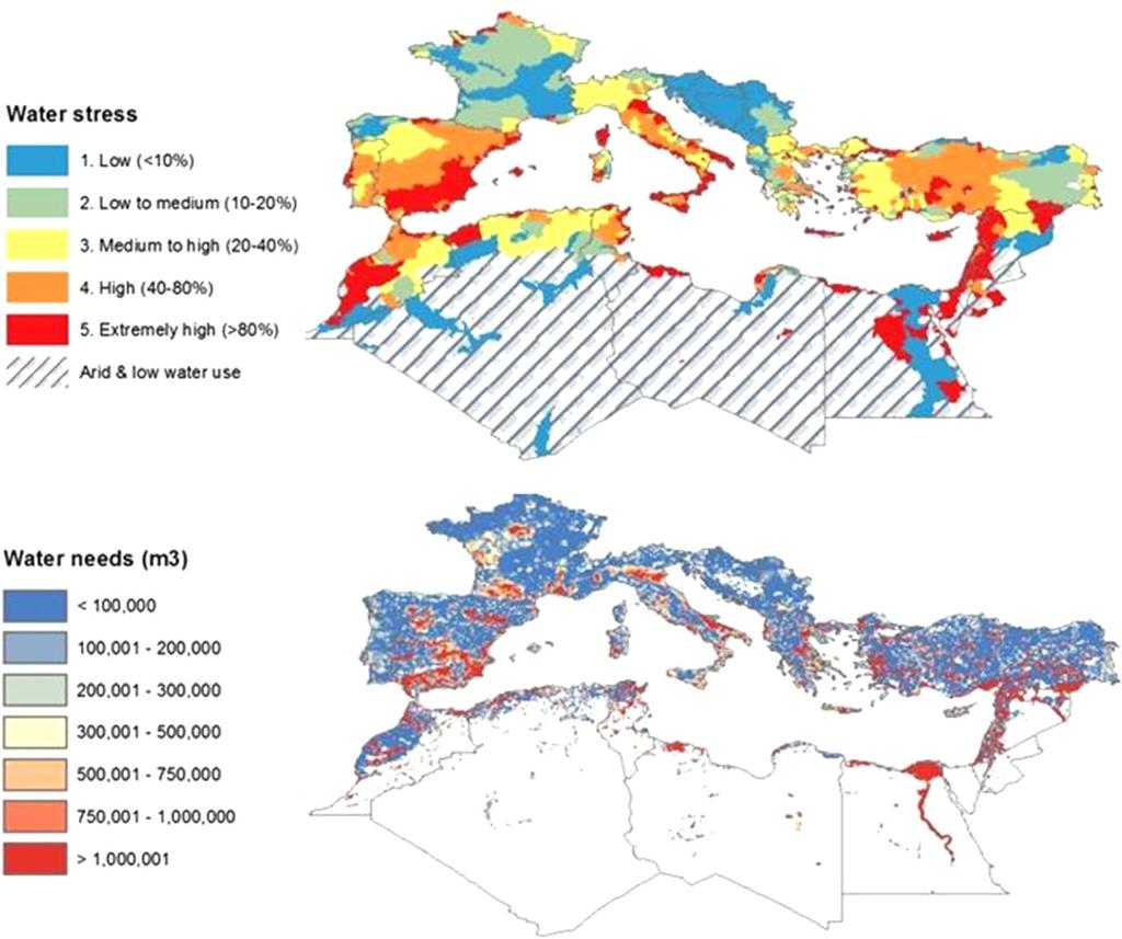 Severe water stress affects MED Countries