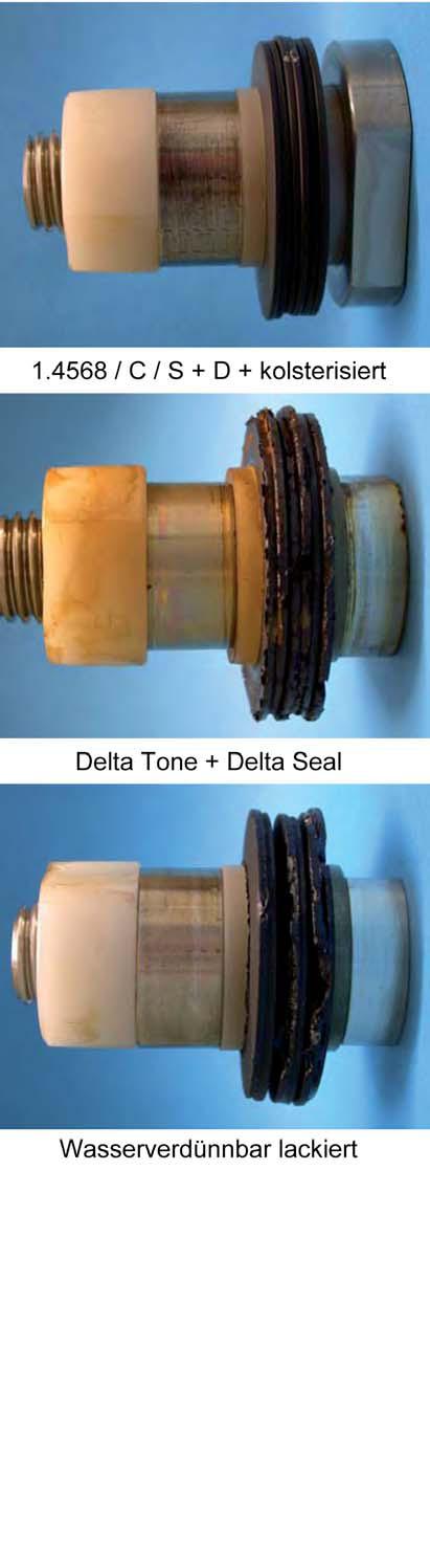 Tone + Delta Seal Chemically nickel-plated With water-dilutable lacquer Figure 16: