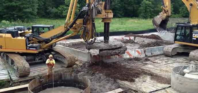 concrete drilled shaft foundations Goethals Bridge, New York and New Jersey New,
