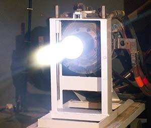 Plasma Created And Controlled With A Torch: The plasma itself is created by connecting a relatively high voltage and high current electricity supply to two electrodes, separated by a gap across which