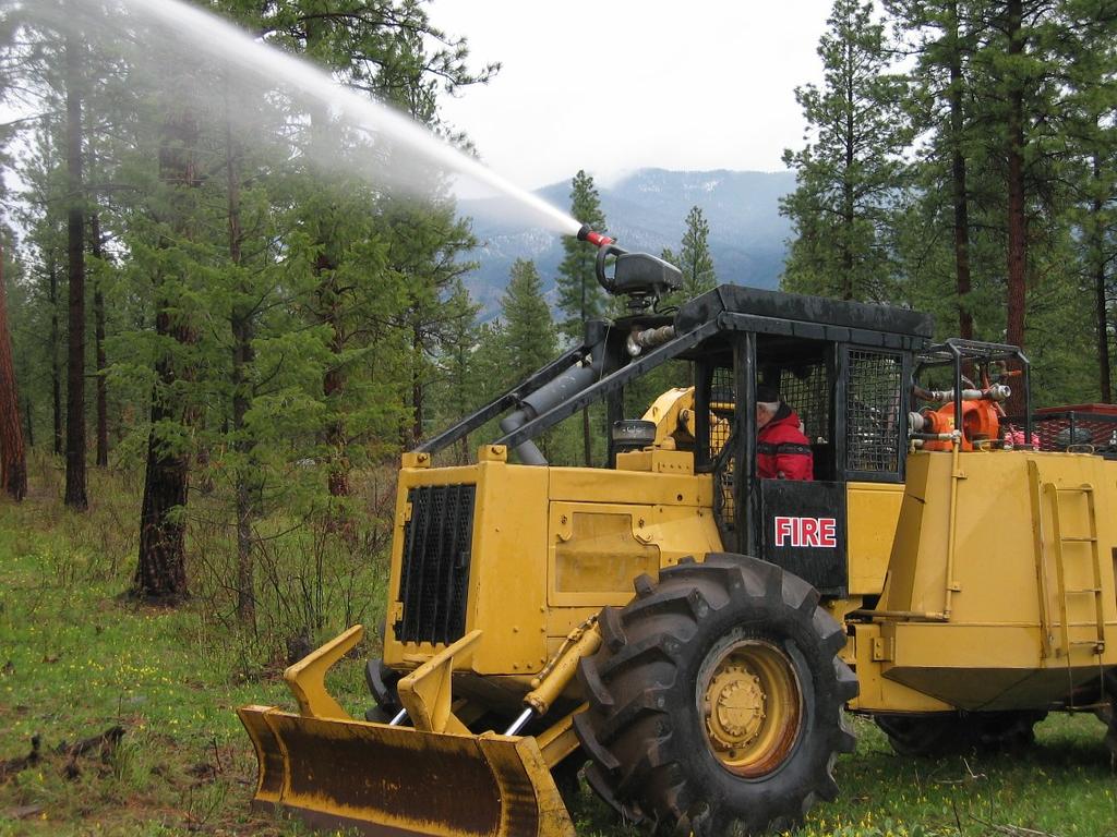 Figure 2: Skidgine with remote-controlled water cannon at the 2004 Big Iron Demo in Montana.