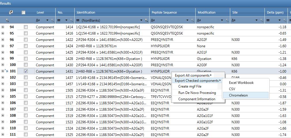 QC) MS list is transferred directly from the discovery experiment in BioPharma Finder 2.