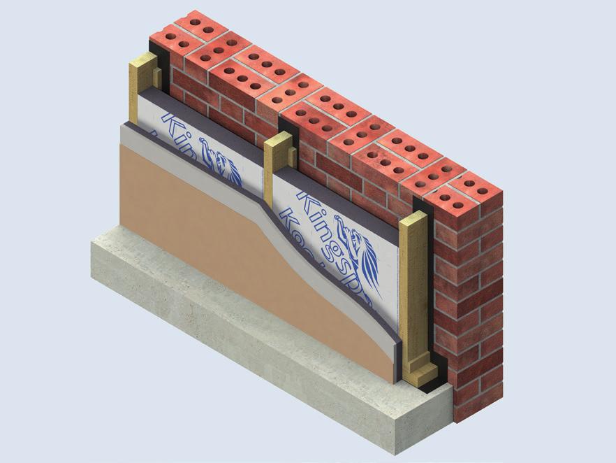 Typica Constructions Product Detais Renovation Interna Drywa Insuation Between, and Insuated Drywa Attached to, Wood Framework on Soid Brick Wa course Kootherm over wood framing with drywa covering