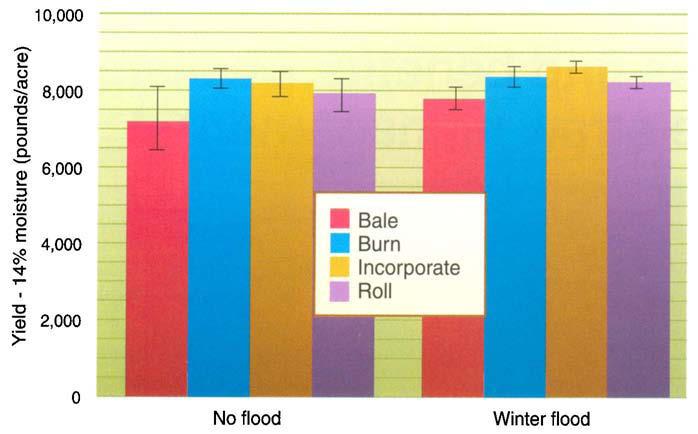 Each of these straw treatments was compared with and without winter flooding, resulting in the evaluation of eight different straw management practices.
