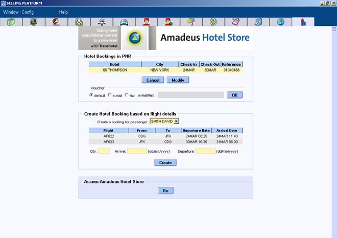 Modifying an Amadeus Hotel Store reservation On previously confirmed bookings, you can normally change the: Arrival and/or departure date Room type Number of guests in a room Depending on the terms &