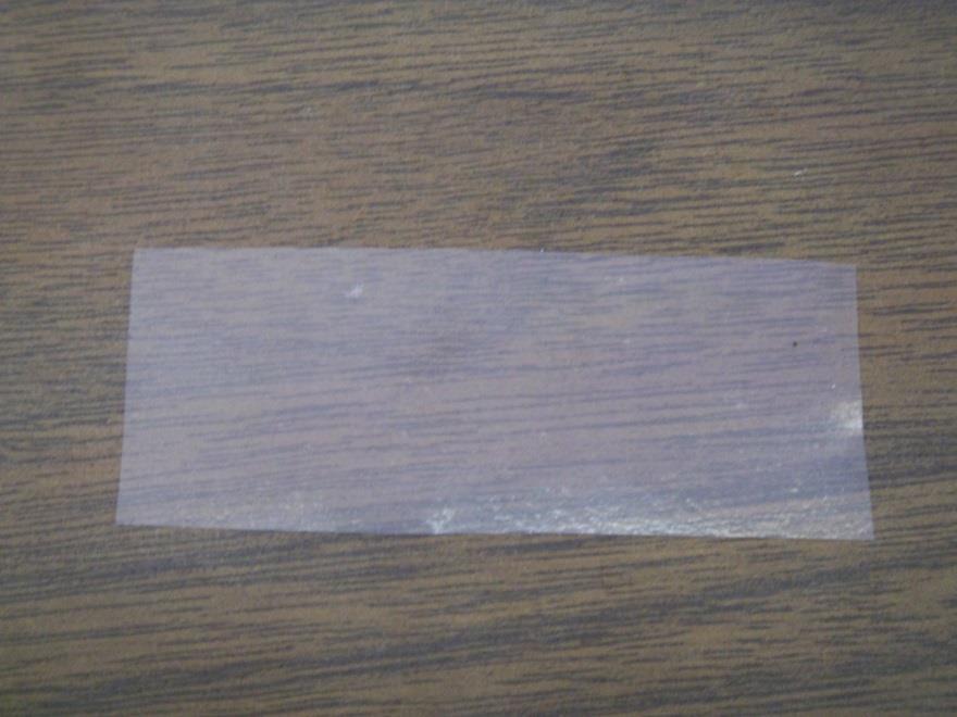 An example of aligned PAN nanofiber reinforced composites is shown in Figure 4.3. The sample is a thin film (Average of thickness was 0.146 mm), nearly transparent. 90 Figure 4.