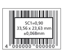 barcode size, a smaller barcode may be used in exceptional cases (SC1