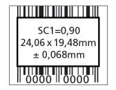 70 mm Table 2: Barcode formats 1 It may be possible to reduce the