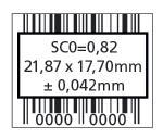 overall size of a larger barcode (scaling) 1 Source: GTIN/GLN