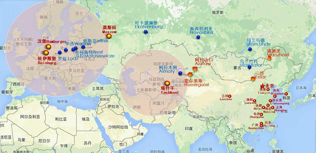 Our Block Train to Central Asia/Russia/Belarus/Europe We launched 14 Block Train Lines,covering 3 routes (Dostyk/ZU/ZAB) Total BT cargo volume 30699TEU in 2016, increasing 247% 图注 : Lanzhou