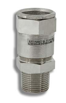 female threaded hub and in special version to host cables of lower diameter avoiding the use of reducers.
