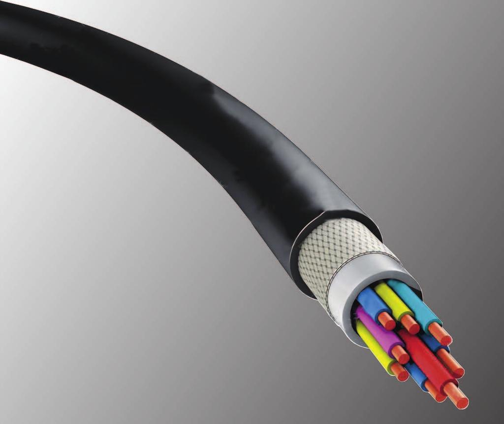 3 CABLES Cables with polyurethane sheath (TPE-U) Polyurethane is used as a secondary coating for cables when flexibility features are required in a wide range of temperatures, ranging from -40 C to