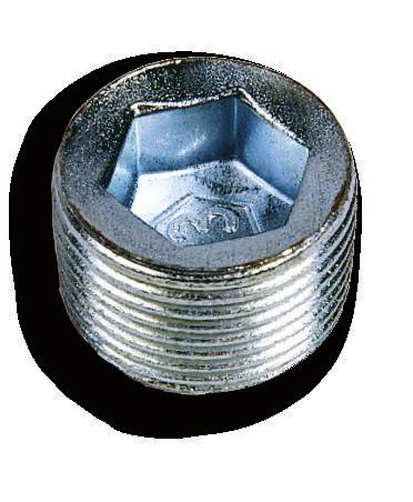 PLG male close-up plugs with conical thread PLG series plugs are used for close-up unused entries. They feature a hexagonal recessed-type head to ensure the opening with proper tools only.