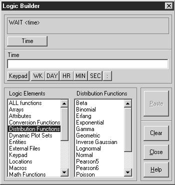 Pro, Second Edition 420 Part II Labs FIGURE L4.20 The Logic Builder menu. FIGURE L4.21 Customer arrival table. Click Build Expression. In the Logic window, select Distribution Functions (Figure L4.