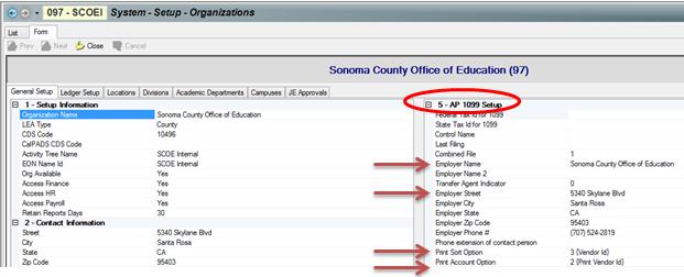 Review Organization Record Go to System Setup Organization This is read only, but you will want to review the setup for your District. Changes needed require an email to helpdesk@scoe.