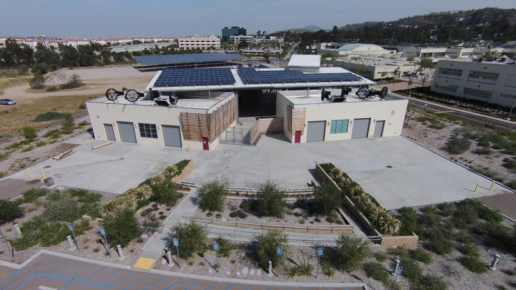 The new facility serves as an educational lab for teaching students about renewable technologies, such as green construction, renewable energy and utilities, alternative fuels, clean transportation,