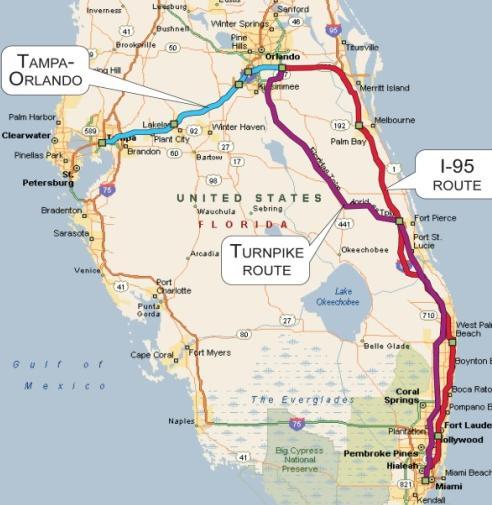 In 1992, President George Bush selected Tampa- Orlando-Miami as one of the nation s first federally designated high speed rail corridors. On January 28, 2010, President Obama announced a $1.