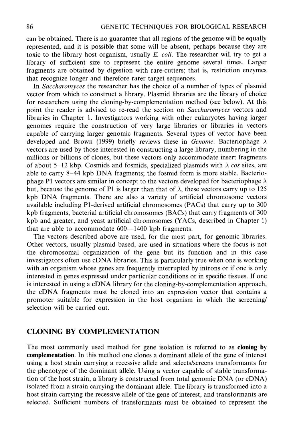 86 GENETIC TECHNIQUES FOR BIOLOGICAL RESEARCH can be obtained.