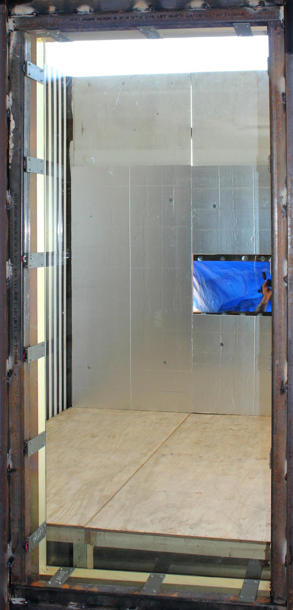 Baffles on the test chamber were used to minimize the effects of reloading by reflections inside the chamber. RESULTS The tests were run in accordance to ASTM F 6.